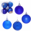 Новогодние шары 5 см (набор 4 шт) "Микс фактур", синий